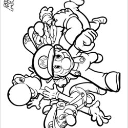 Smashing Mario Images Super Bros Coloring Home Brothers Pages Color Library Popular