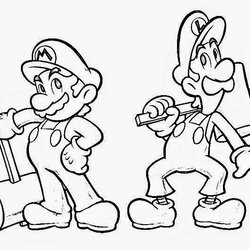 Eminent Coloring Pages Mario Free And Printable Brothers Bros Anyway Present Hope Enjoy Them