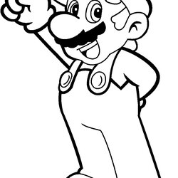 Coloring Pages Mario Free And Printable Brothers Bros Drawing Toad Super Silhouette Kids Cartoon Horned Luigi