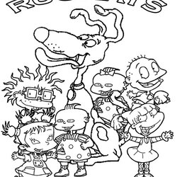 Eminent Printable Coloring Pages For Kids Color Characters Tommy Pickles Cartoon Sheets Nintendo Book Cute