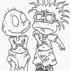 Supreme Coloring Pages Learn To Nickelodeon Rug Rats Chuck Book Print Template Sketch Library Popular Clip