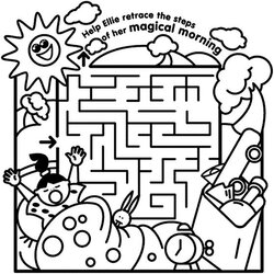 Marvelous Kids Maze Coloring Page Book Pages Morning Ellie Magical Mazes Crayola Printable Ice Cream Drawings
