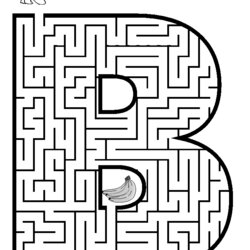 Difficult Maze Coloring Pages Sketch Page Letter Colouring Mazes Kids Book Template Advertisement