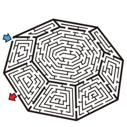 Sterling Difficult Printable Mazes Blank World Geometric Maze Puzzle Medium Hard