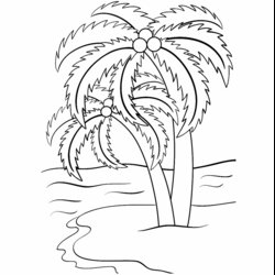 Tremendous Beautiful Palm Tree Online Coloring Page Pages