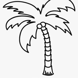 Wizard Palm Tree Coloring Page Line Art