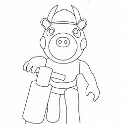 Marvelous Piggy Coloring Pages Wonder Day For Children Pony Billy