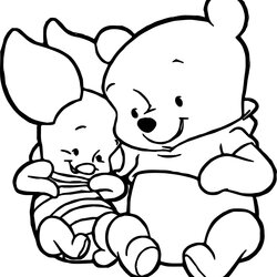 Perfect Winnie The Pooh Coloring Pages Free Download On Piglet Pig Children