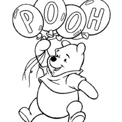 Winnie The Pooh Picture To Print And Color Kids Coloring Simple Pages For