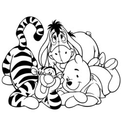 Brilliant Coloring Page Winnie The Pooh Pages