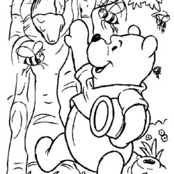 Winnie The Pooh Coloring Page Minister Pages Bear Printable