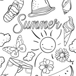 Super Free Summer Coloring Page Pages Sheets Printable Kids Summertime Choose Board Kindergarten