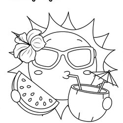 Preeminent Summer Printable Coloring Pages Free