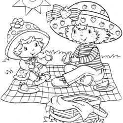 Summer Coloring Pages For Kids Printable Strawberry Shortcake