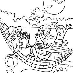 Wizard Summer Coloring Page Book Pages Beach Fun Printable Kids Print Grade Preschool Color Seasons Family