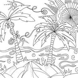 Marvelous Summer Coloring Pages Best Images Free Printable Doodle Alley Sheets