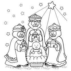 Best Christmas Coloring Pages Printable Product Scramble Free Religious Christian Page