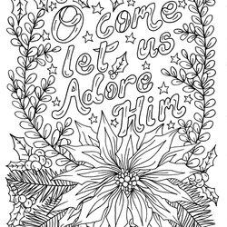 Brilliant Christian Christmas Coloring Page Adult Books Art Request Something Order Custom Made Just