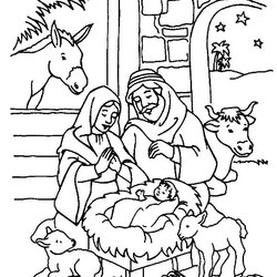 Admirable Christian Christmas Coloring Pages For Kids Printable