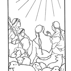 High Quality Christian Christmas Coloring Pages For Kids Home Shepherds Story Field Jesus Bible Nativity