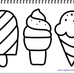 Brilliant Coloring Book Download Ice Cream Page