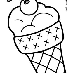 Ice Cream Coloring Pages Free Download On