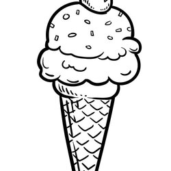 Cool Ice Cream Kinder Coloring Page