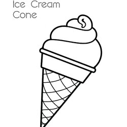 High Quality Ice Cream Coloring Page Free Cone Kids Sheet Date