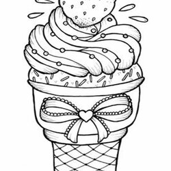 Eminent Ice Cream Coloring Pages Printable Templates Cute