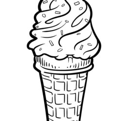 Ice Cream Printable Coloring Page Free Pages