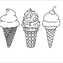 Fine Ice Cream Coloring Page Free Printable Pages
