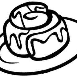 Admirable Cinnamon Roll Chocolate Coloring Page Pages Food
