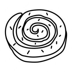 Preeminent Cinnamon Roll Coloring Pages Home