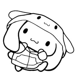 Superb Print Hello Kitty Cinnamon Roll Coloring Page