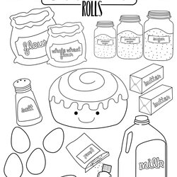 Smashing Cinnamon Roll Page Coloring Pages