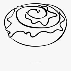 Spiffing Cinnamon Roll Black And White Free Download Coloring