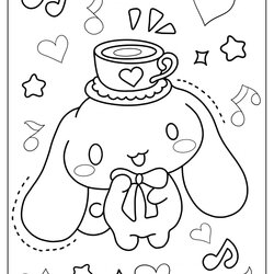 Superlative Coloring Pages Free With Teacup On Head Sheet