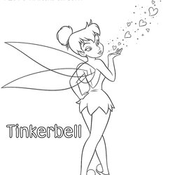 Outstanding Disneyland Tinkerbell Free Printable Coloring Pages Ideas