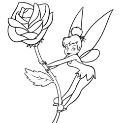 Fantastic Tinkerbell Coloring Pages Fairy Disney Drawing Draw