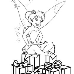 Free Printable Tinkerbell Coloring Pages For Kids Christmas