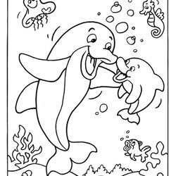 Worthy Free Easy To Print Dolphin Coloring Pages Sea