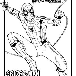 Capital Homecoming Spider Man Printable Coloring Pages