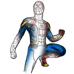 Spider Man No Way Home Coloring Page New Suit Elevate