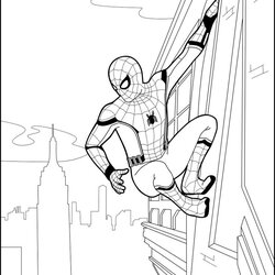 Cool Spider Man No Way Home Coloring Page