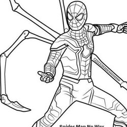 Tremendous Spider Man No Way Home Coloring Pages