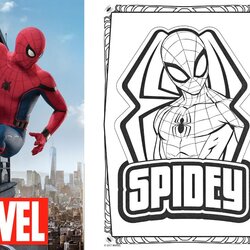 Out Of This World Marvel Spider Man Coloring Page No Way Home
