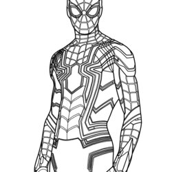 Peerless Spider Man No Way Home Coloring Page