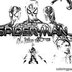 Eminent Printable Spider Man No Way Home Coloring Page Free