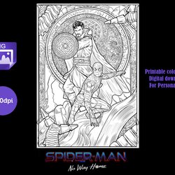 Superb Spider Man No Way Home Coloring Page And Doctor