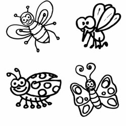 Excellent Coloring Pages For Kids Insects Color Pictures Email And Flying Page